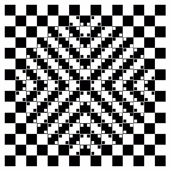 Me croirez-vous di je vous dit que ce sont tous des carrés parfaits et que la déformation n’est qu’une illusion ?